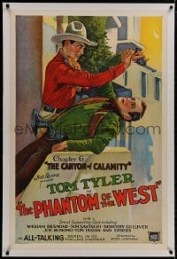 8m419 PHANTOM OF THE WEST linen chapter 6 1sh 1931 Tom Tyler all-talking serial, Canyon of Calamity!
