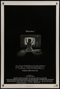 8m424 POLTERGEIST linen style B 1sh 1982 Tobe Hooper & Steven Spielberg, the first real ghost story!