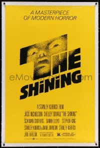 8m446 SHINING linen studio RE-STRIKE 1sh 1980s Stephen King & Stanley Kubrick horror, Saul Bass!