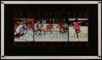 8m167 1988 WINTER OLYMPICS linen 20x36 special poster 1988 USA skiing, hockey & figure skating!