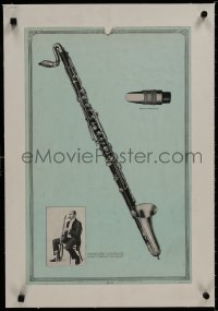 8m149 VICTOR TALKING MACHINE COMPANY linen 14x22 music poster #11 1931 musician & bass clarinet!