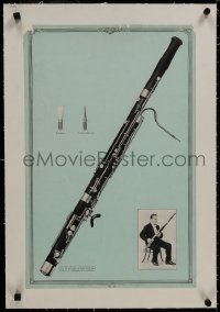 8m150 VICTOR TALKING MACHINE COMPANY linen 14x22 music poster #12 1931 art of musicians & bassoon!