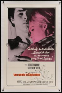 8m478 TWO WEEKS IN SEPTEMBER linen 1sh 1967 A Coeur Joie, sexy Brigitte Bardot in love!