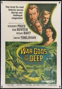 8m486 WAR-GODS OF THE DEEP linen 1sh 1965 Vincent Price, Jacques Tourneur, most fantastic journey!