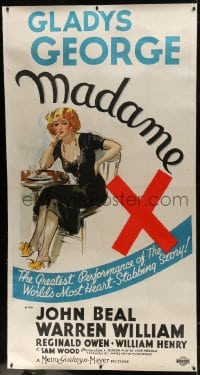 8p029 MADAME X linen style B 3sh 1937 great art of smoking bad mother Gladys George, ultra rare!
