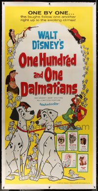 8p033 ONE HUNDRED & ONE DALMATIANS linen 3sh 1961 most classic Walt Disney canine family cartoon!