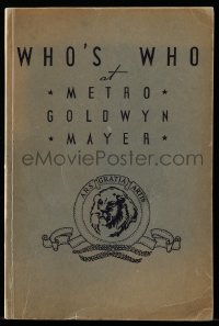 8p130 WHO'S WHO AT METRO-GOLDWYN-MAYER softcover studio book 1939 bios & images of their actors!