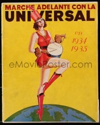 8p135 UNIVERSAL 1934-35 Spanish campaign book 1934 Boris Karloff & Bela Lugosi in The Black Cat!