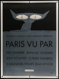 8p092 PARIS VU PAR linen French 1p 1965 Jean-Luc Goddard & more, wacky cat art by Jean-Michel Folon!