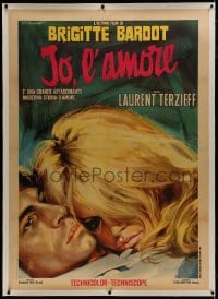 8p077 TWO WEEKS IN SEPTEMBER linen Italian 1p 1967 Ezio Tarantelli art of sexy Brigitte Bardot!