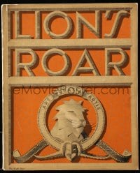 8p199 LION'S ROAR vol 1 no 6 exhibitor magazine 1942 cover art of Leo the Lion by Jacques Kapralik!