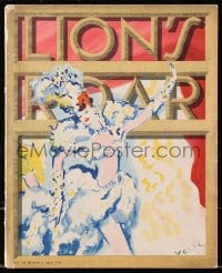 8p212 LION'S ROAR exhibitor magazine April 1944 great cover art of Lucille Ball by Marcel Vertes!