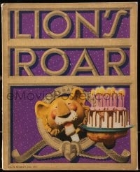 8p209 LION'S ROAR exhibitor magazine July 1943 Kapralik cover art + Hirschfeld art inside!