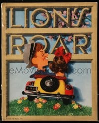8p200 LION'S ROAR exhibitor magazine March 1942 art of Mickey Rooney in car by Jacques Kapralik!