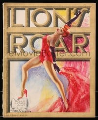 8p216 LION'S ROAR exhibitor magazine March 1945 Hirschfeld art of Laurel & Hardy + more color art!