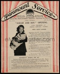 8p180 PARAMOUNT SERVICE Australian exhibitor magazine June 15, 1930 Clara Bow, Warner Oland
