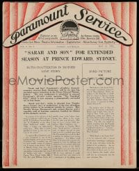 8p179 PARAMOUNT SERVICE Australian exhibitor magazine May 15, 1930 Jeanette MacDonald, Vagabond King