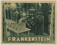 8r007 FRANKENSTEIN LC R1938 Colin Clive & Dwight Frye by monster Boris Karloff, creation scene!