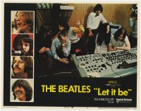 8r163 LET IT BE LC #3 1970 all four of The Beatles & Yoko Ono at studio recording session!
