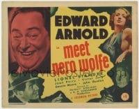 8r113 MEET NERO WOLFE TC 1936 Edward Arnold, Lionel Stander as Archie Goodwin, incredibly rare!