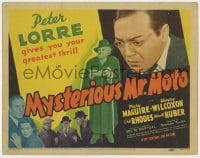 8r114 MYSTERIOUS MR MOTO TC 1938 Asian detective Peter Lorre gives you your greatest thrill, rare!