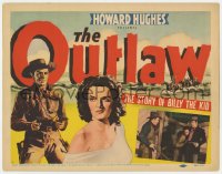 8r115 OUTLAW TC 1941 art of sexy Jane Russell & Buetel, Howard Hughes, rare aborted first release!