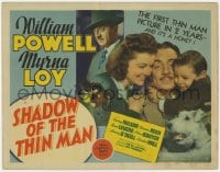 8r118 SHADOW OF THE THIN MAN TC 1941 William Powell, Myrna Loy, Asta the Dog & Dickie Hall!