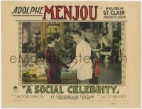 8r196 SOCIAL CELEBRITY LC 1926 sexy manicurist Louise Brooks & barber Adolphe Menjou, ultra rare!