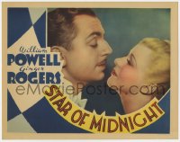 8r200 STAR OF MIDNIGHT LC 1935 c/u of William Powell about to kiss Ginger Rogers, rare 1st release!