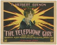 8r121 TELEPHONE GIRL TC 1927 operator Madge Bellamy loves Lawrence Gray, son of a crime boss, rare!