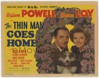 8r123 THIN MAN GOES HOME TC 1944 great image of William Powell, Myrna Loy & Asta the dog too!