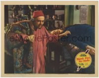 8r204 THINK FAST MR. MOTO LC 1937 disguised Asian detective Peter Lorre holding carpet by dead guy!