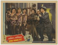 8r020 WHO DONE IT LC 1942 great image of Bud Abbott & Lou Costello flirting with sexy showgirls!