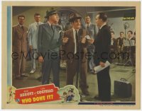 8r021 WHO DONE IT LC 1942 detectives Bud Abbott & Lou Costello given reward during radio show!