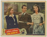 8r023 WHO DONE IT LC 1942 Don Porter between Louise Allbritton & Mary Wickes in radio station!