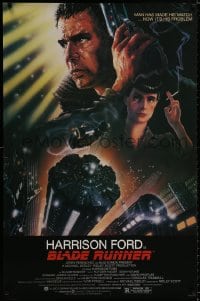 8s129 BLADE RUNNER studio style 1sh 1982 Ridley Scott classic, Alvin art of Harrison Ford!