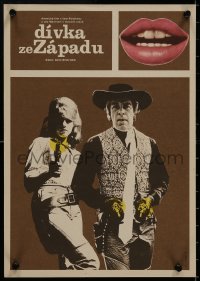 8s196 CAT BALLOU Czech 11x16 1975 different Subrt art of sexy cowgirl Jane Fonda & Lee Marvin!