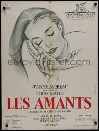 8s192 LOVERS French 24x32 R1967 Louis Malle's Les Amants, Georges Allard art of Jeanne Moreau!