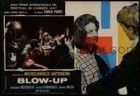 8s209 BLOW-UP Italian 18x27 pbusta 1967 Michelangelo Antonioni, Vanessa Redgrave, lounging models!