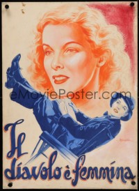 8s014 SYLVIA SCARLETT Italian 17x23 original art 1935 Anselmo Ballester art of Katharine Hepburn!