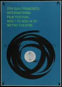 8s171 5th SAN FRANCISCO INTERNATIONAL FILM FESTIVAL printer's test poster 1961 great Saul Bass art!