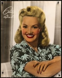 8s034 BETTY GRABLE personality poster 1940s beautiful smiling portrait with facsimile signature!