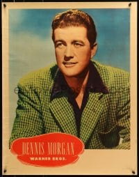 8s044 DENNIS MORGAN personality poster 1940s head & shoulders portrait in cool suit jacket!