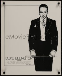 8s173 DUKE ELLINGTON 18x23 music poster 1979 Avery Clayton art of the bandleader ready to conduct!