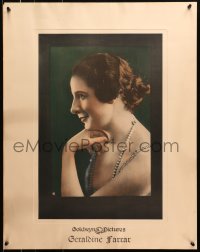 8s053 GERALDINE FARRAR personality poster 1920s profile portrait of the Goldwyn Pictures actress!