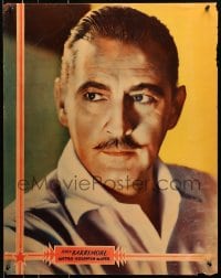 8s073 JOHN BARRYMORE personality poster 1930s head & shoulders portrait of the MGM Hollywood legend!