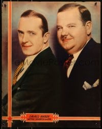 8s028 LAUREL & HARDY personality poster 1930s great portrait the the legendary comedy team, rare!
