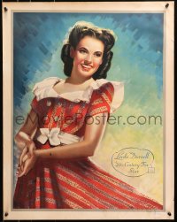 8s083 LINDA DARNELL English personality poster 1940s incredible art of the Fox leading lady!