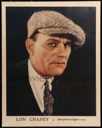 8s085 LON CHANEY SR personality poster 1920s portrait of the legendary Hollywood star wearing cap!