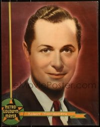 8s112 ROBERT MONTGOMERY personality poster 1930s portrait of the MGM leading man in black suit!